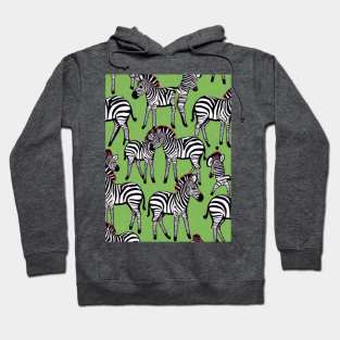 Zebra pattern green decor gift ideas Hoodie